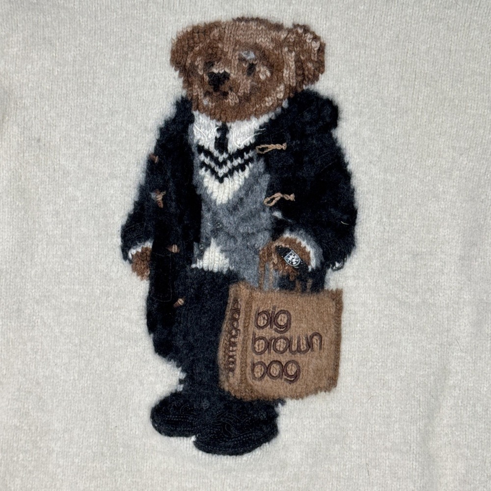 Ralph Lauren Sweater Womens Fits S Cashmere Turtleneck Bear Bloomingdales SHRUNK - Picture 2 of 10